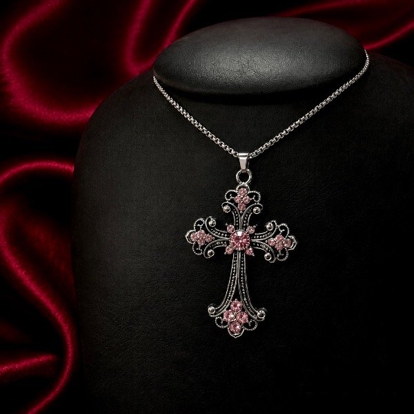 Producto - Collar Cathedral Pink (Full Acero)