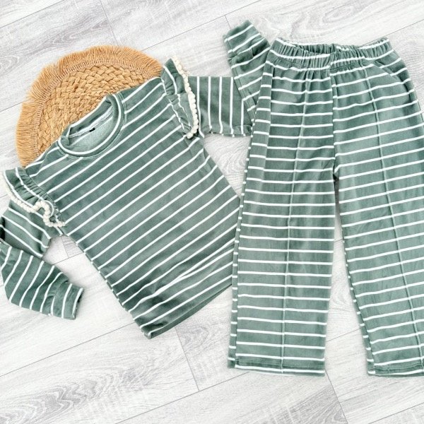 Producto - CONJUNTO SOFIA VERDE (BUZO + PALAZO)