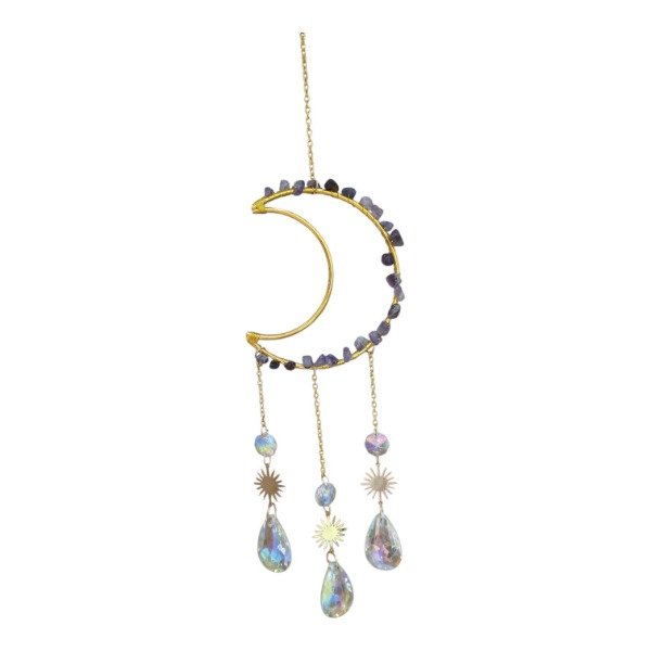 Producto - Colgante Atrapasol Luna con Cristales