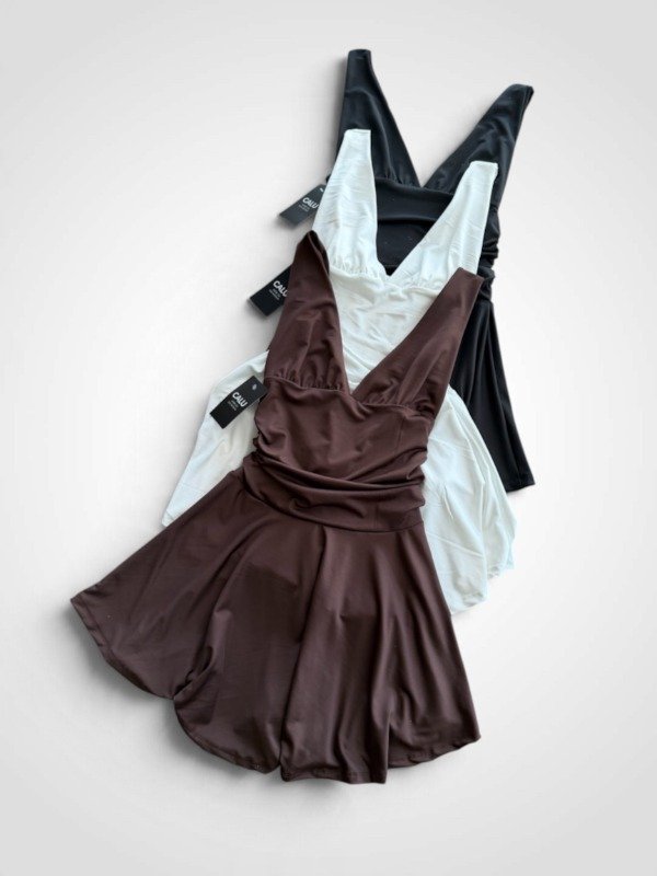 Producto - VESTIDO CORTO MICRO FRUNCIDO LUJAN 0695
