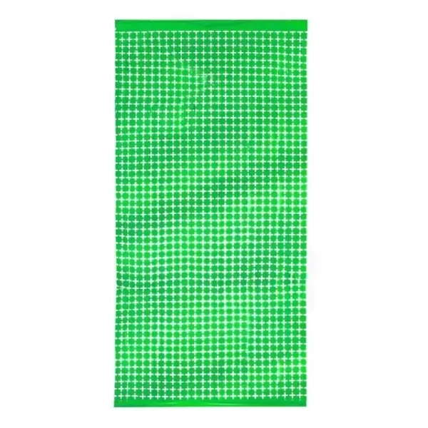 Producto - Cortina metalizada de cuadrados chicos color verde