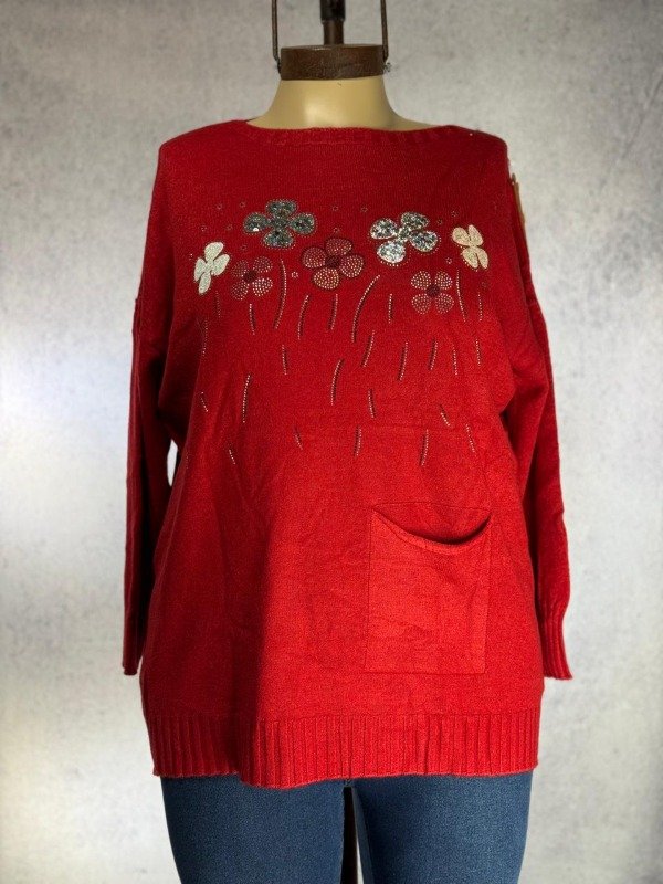Producto - SWEATER BREMER IMPORTADO GRANDE CON APLIQUES