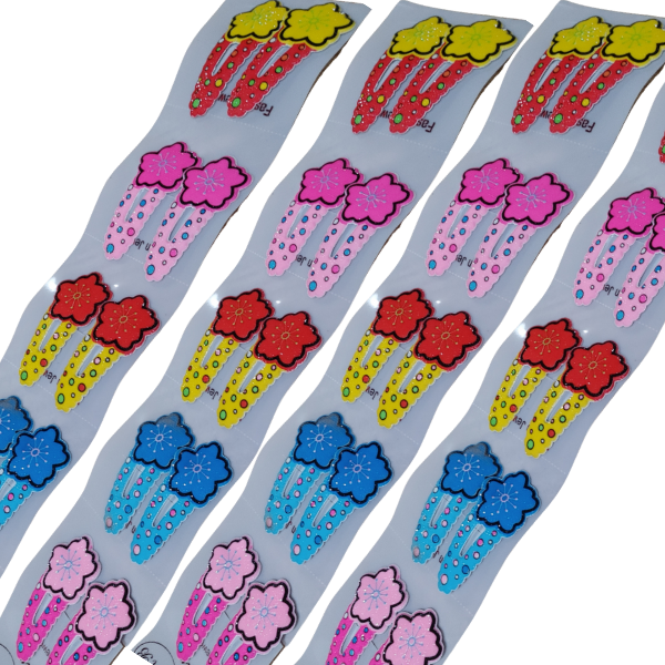 Producto - Hebillas Tic Tac Flor Grande Para Niñas X 10 Unidades - 3