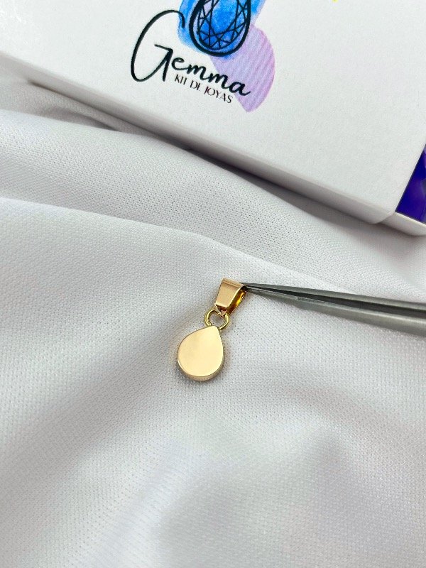 Producto - Cendra - kit gota 1cm en oro 18kt para cenizas de cremacion