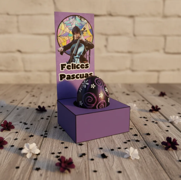 Producto - Kit Imprimible Porta Huevo Felices Pascuas Merlina Addams - 0