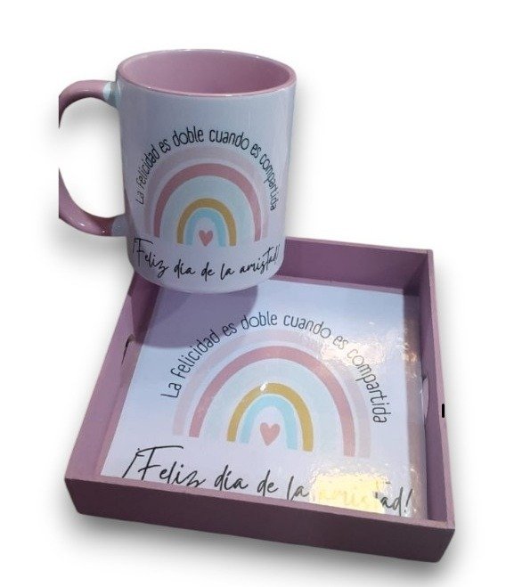 Producto - TAZA CERAMICA CON BANDEJA