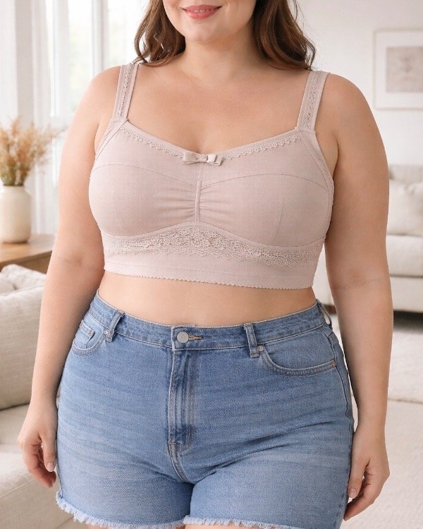 Producto - CORPIÑO TOP AMIRA ALGODÓN LISO IDEAL MUCHO BUSTO HECHO A TU MEDIDA