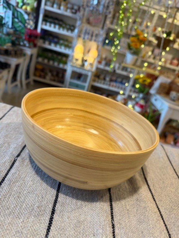 Producto - Bowl grande Línea bamboo claro  -(Efectivo: 33.200)