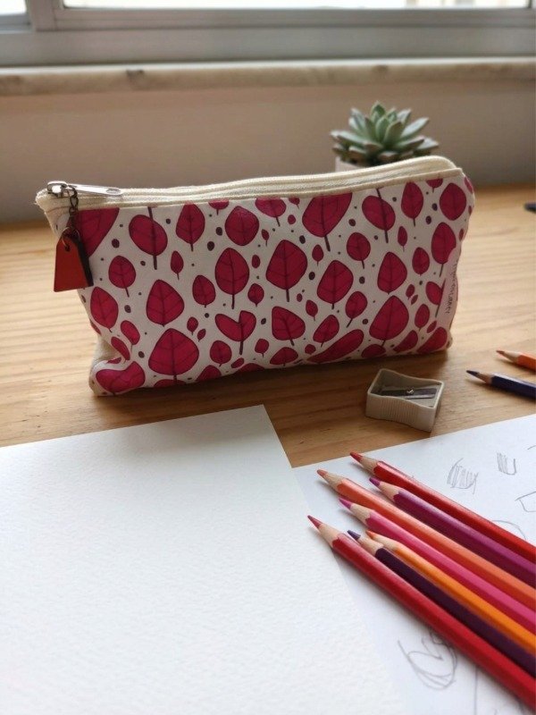 Producto - Cartuchera Hojitas / Fucsia - 3