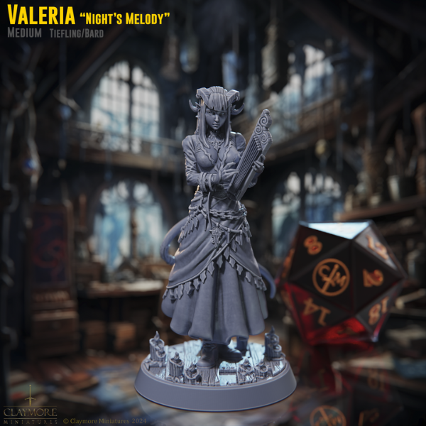 Producto - Valeria, Tiefling Bardo