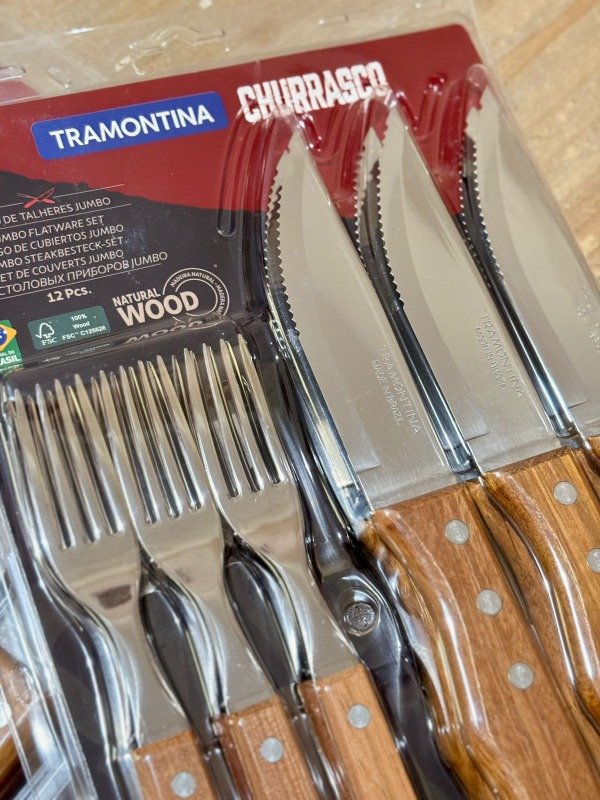 Producto - Juego De Cubiertos Tramontina Churrasco Dynamic X 12 Piezas Color Marrón