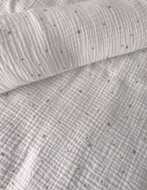 Producto - Manta Baby Cotton estrellas crudo