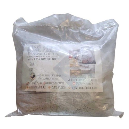 Producto - Nika Bolsa de Material Símil Piedra 1kg Zumpá Fusión - Gris