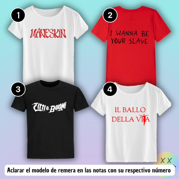 Producto - Remeras Maneskin #1