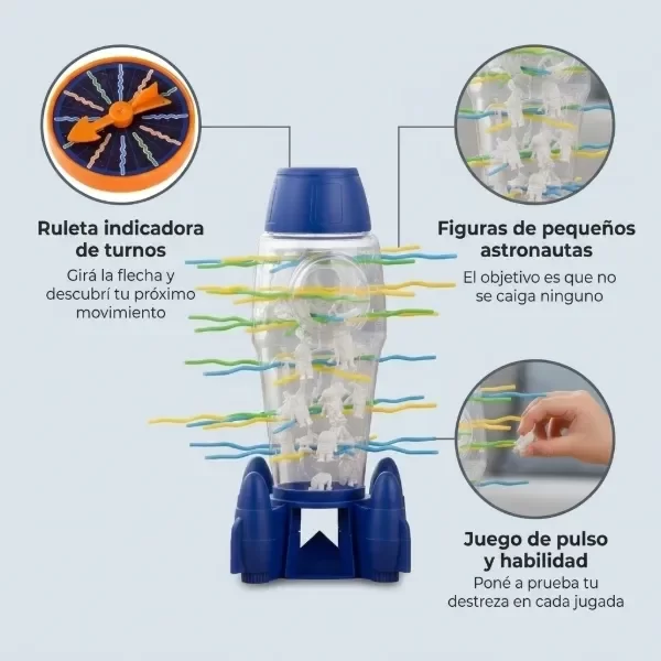 Producto - Juego Mesa Happy Astronauts Cohete Palitos Infantil - 2