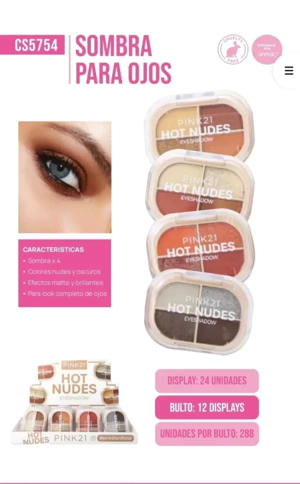 Producto - Sombra Hot Nudes- Pink 21