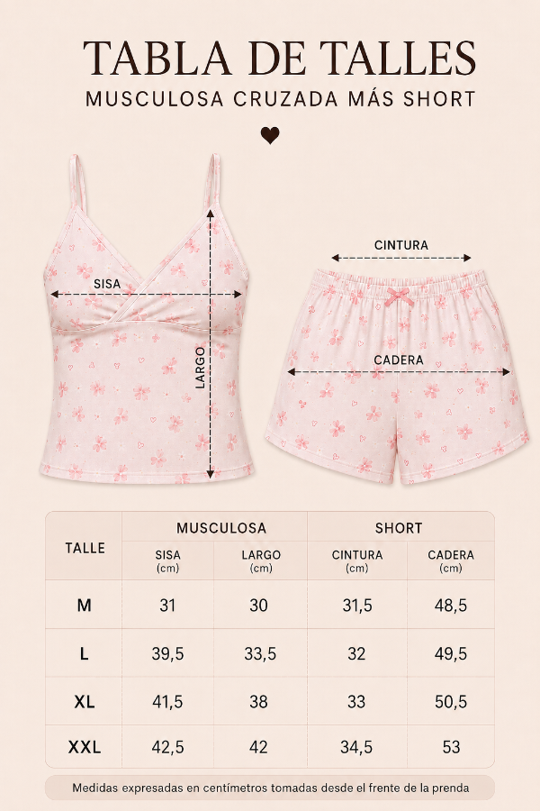 Producto - Pijama moños modal soft [MUSCU+SHORT] - 1