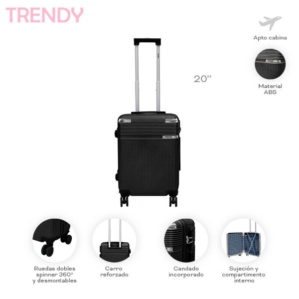 Producto - VALIJA CARRY ON 20 PULG TRENDY 31276