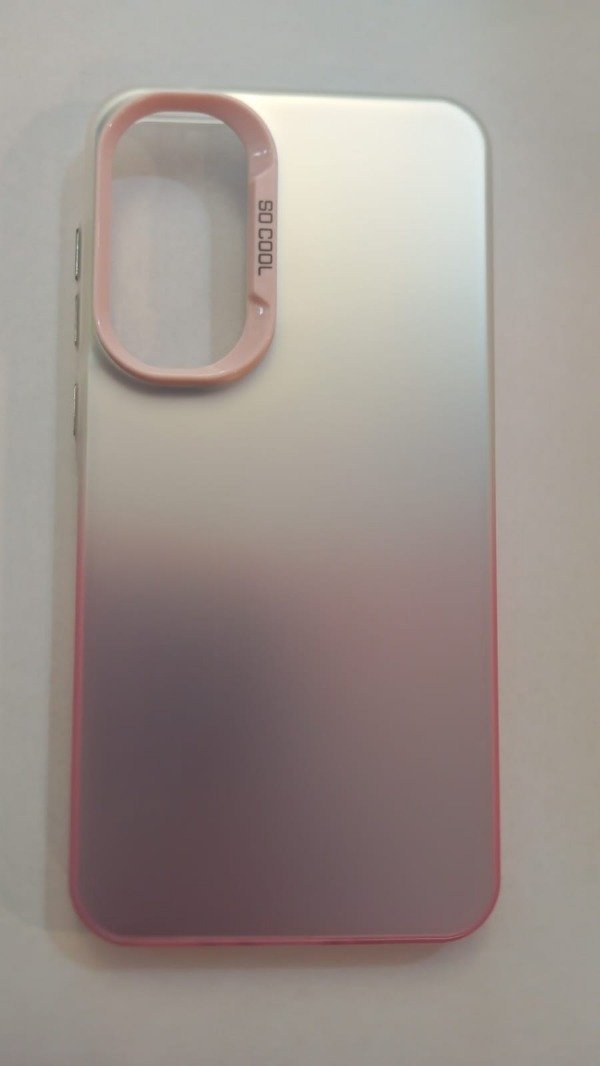 Producto - Funda Espejada Bicolor Blanco/Rosa para Samsung A35