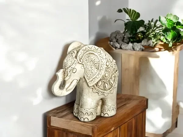 Producto - IMAGEN ELEFANTE RECTO MANDALA 13X11CM YESO EXTRA DURO
