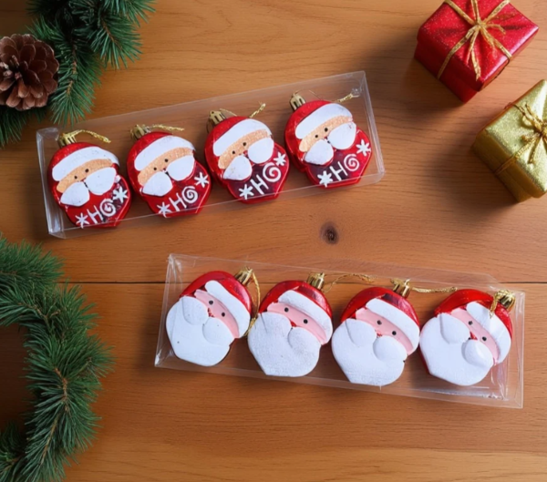 Producto - NAVIDAD - Adorno x4 - Papa Noel