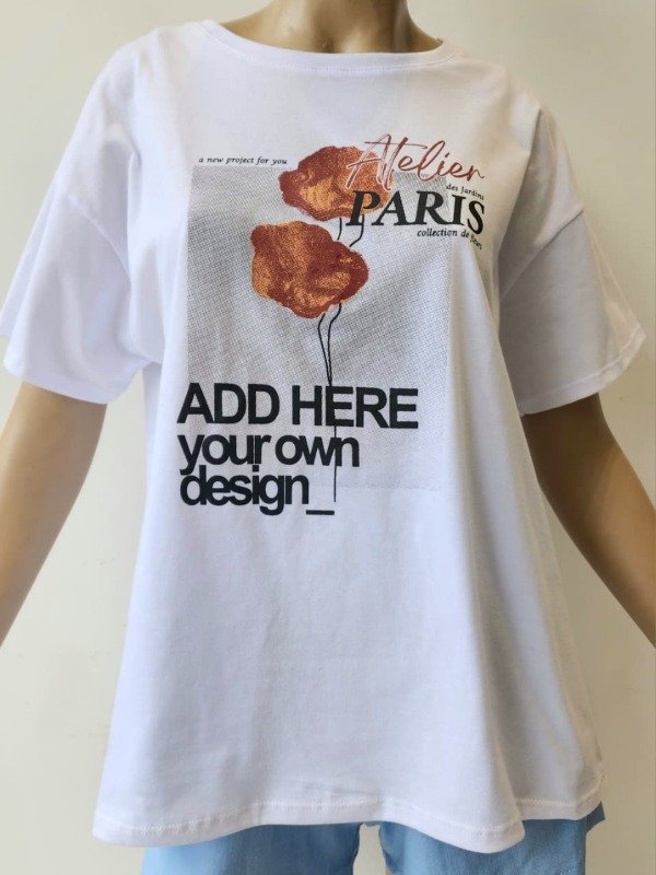 Producto - Remera Ancha Algodón 24/1 Estampa "Atelier" (Art. 6065)