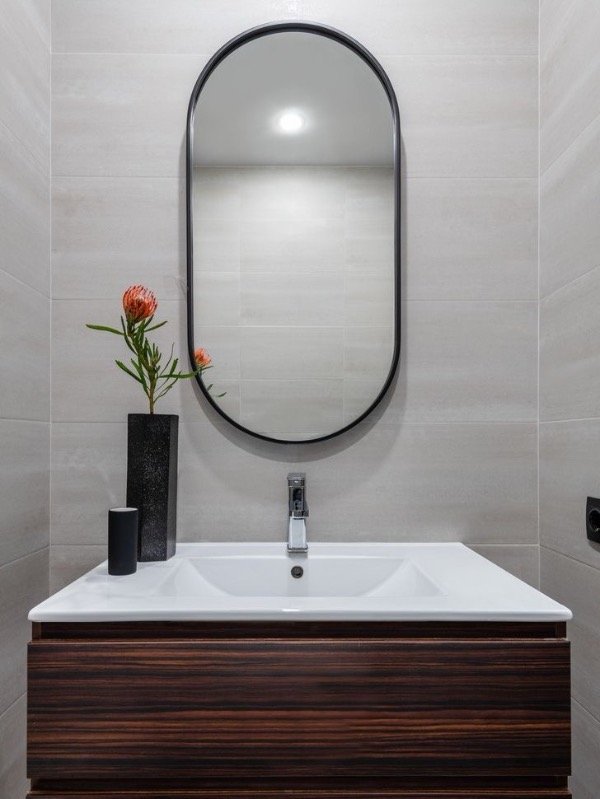 Producto - Espejo Doble Medio Punto SIMIL HIERRO