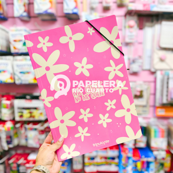 Producto - CARPETA 3 SOLAPAS OFICIO MARGARITAS