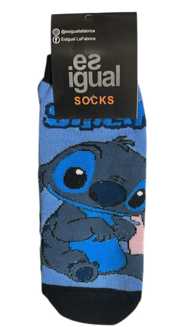 Producto - MEDIAS SOQUETE CON ANTIDESLIZANTE STITCH CELESTE/AZUL 2 33 AL 40