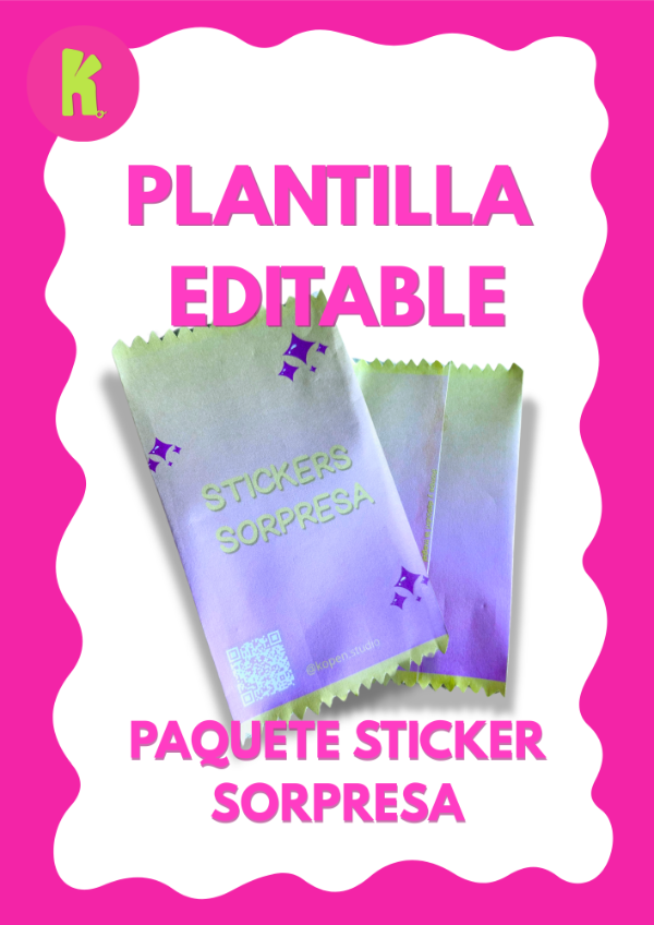 Producto - Plantilla editable - Bolsita Stickers Sopresa