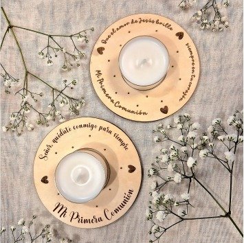 Producto - PORTAVELAS REDONDO CON VELITA DE NOCHE