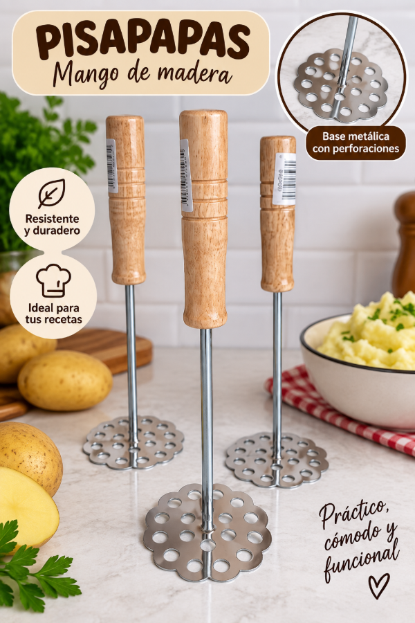 Producto - Pisapapa flor metal