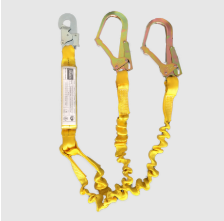 Producto - Cola de amarre doble con amortiguador y mosquetón de 55 cm. Máximo Esfuerzo