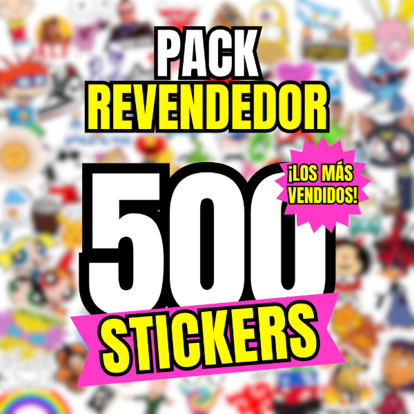 Producto - Pack Revendedor - 500 Stickers Surtidos
