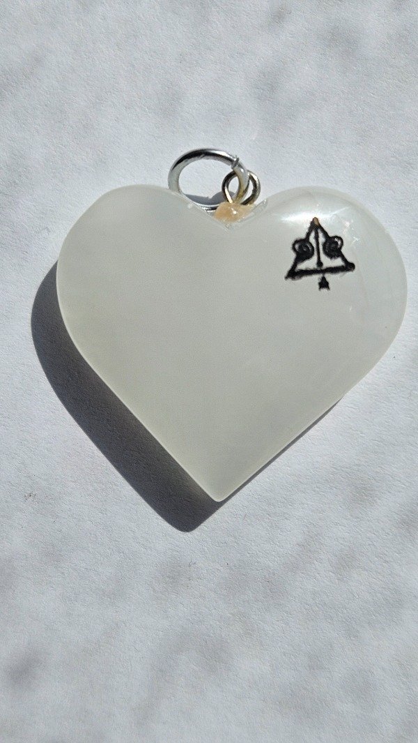 Producto - Corazón Onix Blanco Mediano