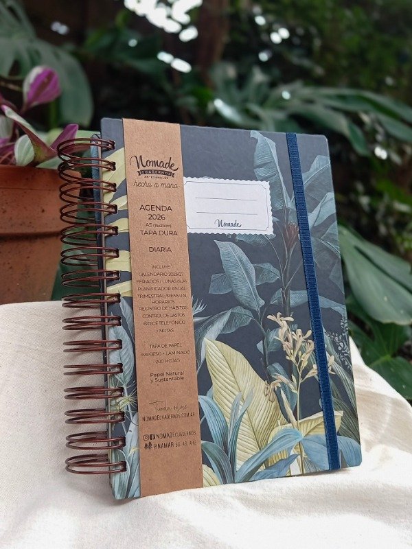 Producto - Agenda 2026 Anillada a5 (15x21cm) Diaria - Botánica Tropical I