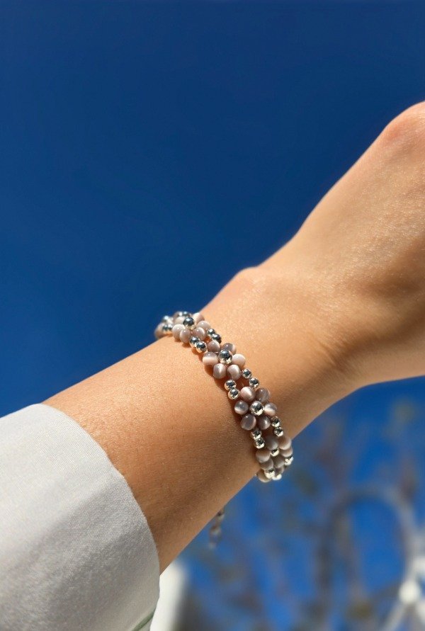 Producto - Pulsera de Flores Índigo Soft -  Marfil