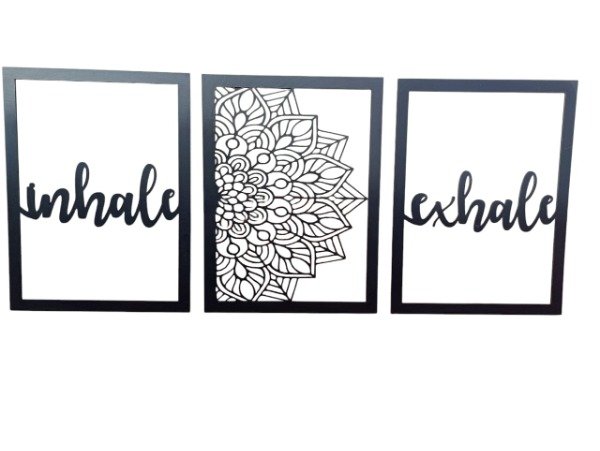 Producto - Cuadro triptico Inhale- mandala- Exhale