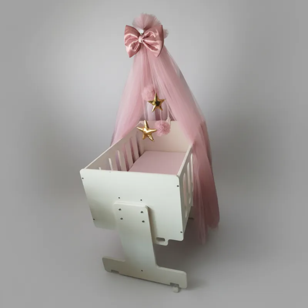 Producto - Dosel Tul Para Cuna Colecho Moisés Rosa Viejo