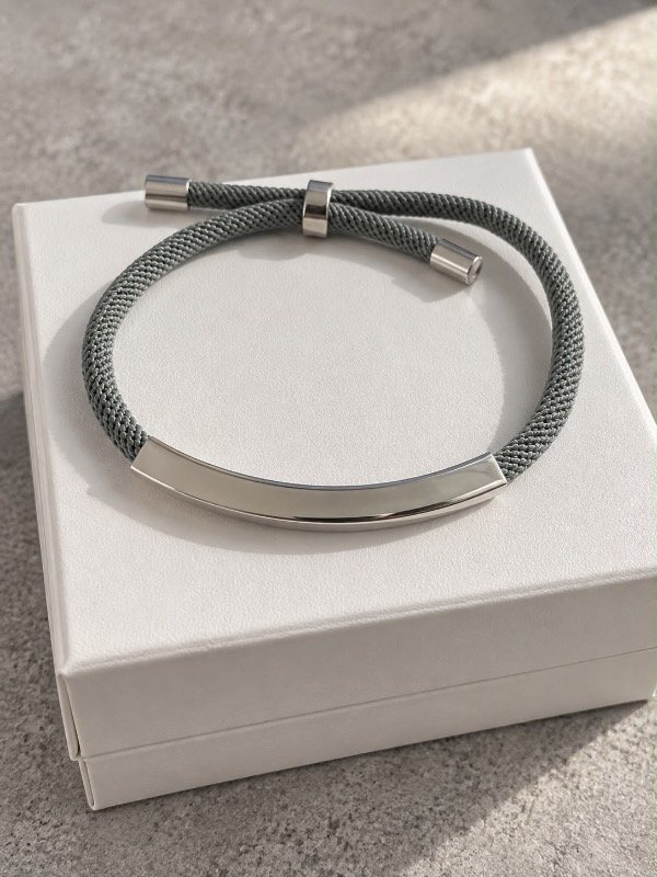 Producto - Pulsera cordón verde acero quirurgico