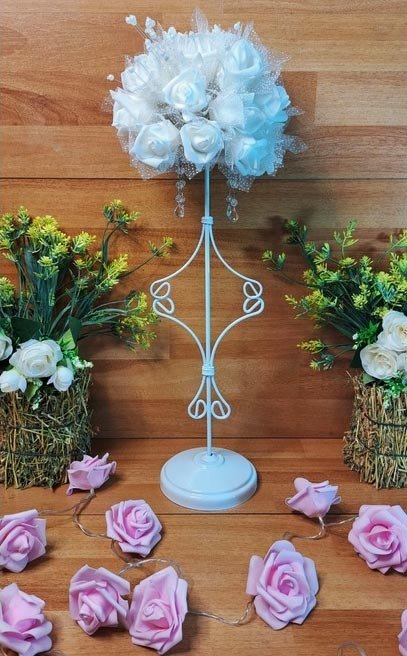 Producto - 10 UNIDADES   BASE PARA VELA O FLORAL   ALTURA 40CM