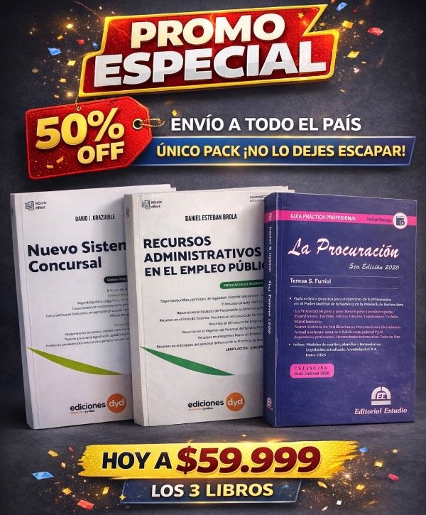 Producto - Mega Promo Jurídica: Llevate 3 Libros Esenciales a Precio Único