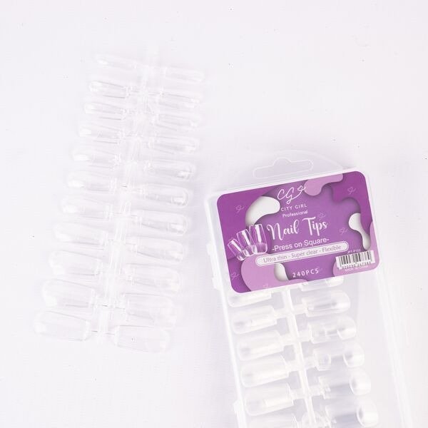 Producto - TIPS PARA SOFT GEL SQUARE 240PCS CITY GIRL