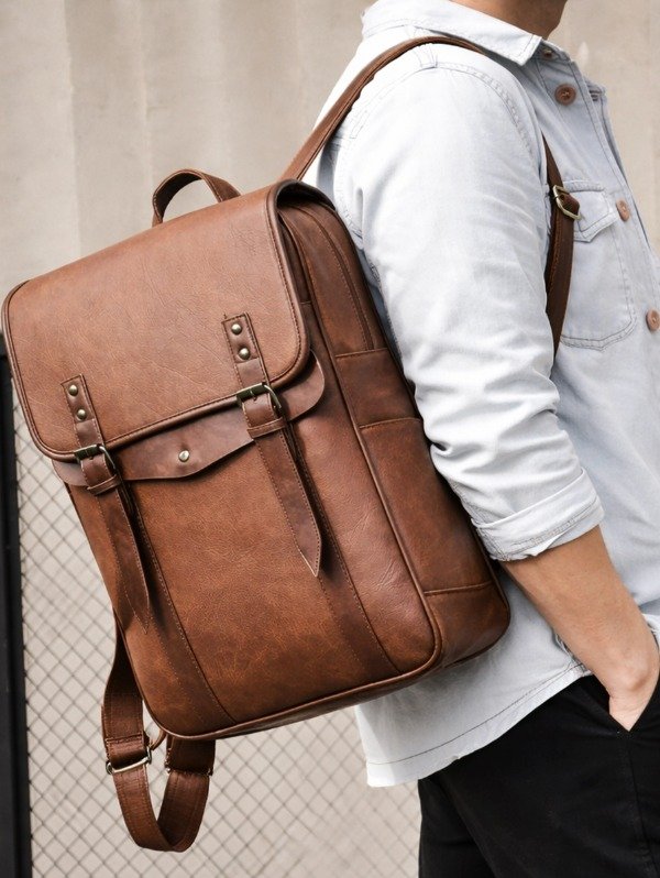 Producto - Mochila Vintage Cuero Pu Notebook 15.6