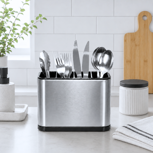 Producto - Escurridor de cubiertos plateado