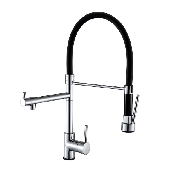Producto - Griferia/Canilla Monocomando p/Cocina Doble Salida-Caño Flexible-Pico giratorio