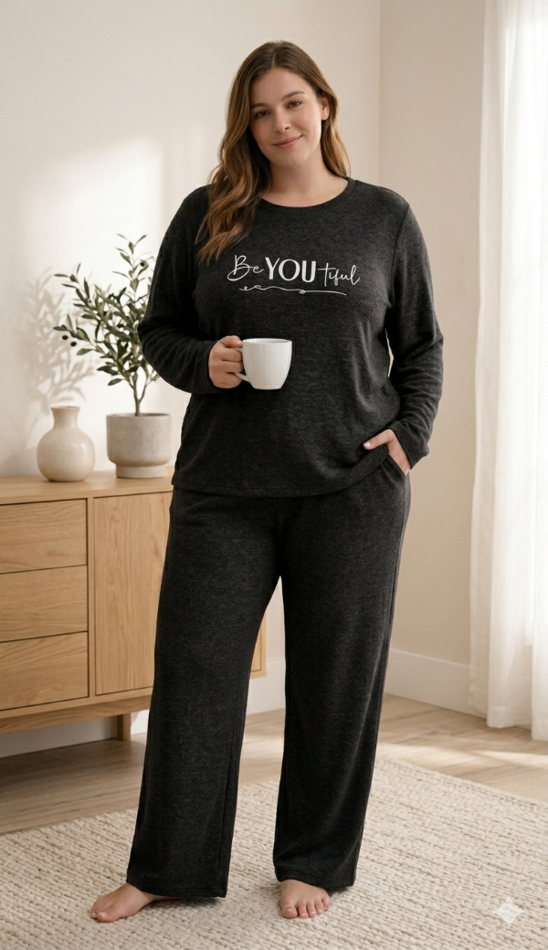 Producto - Conjunto Lanilla Angora Remera mas Palazzo Talle Grande