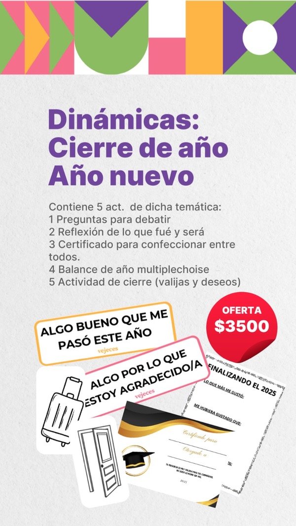 Producto - Dinámicas cierre de año/año nuevo
