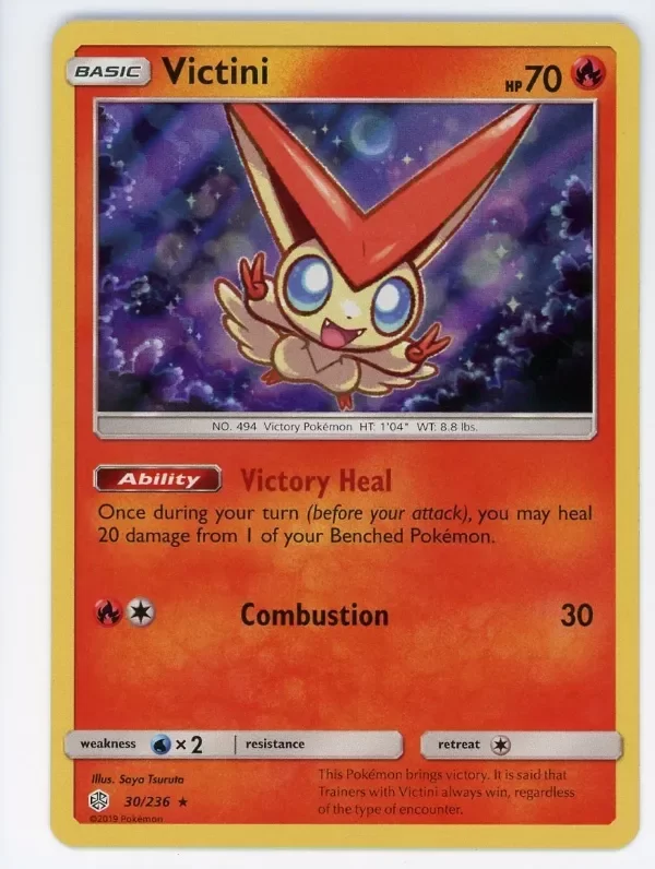 Producto - Pokemon Victini 30/236 Holo Rare Cosmic Eclipse
