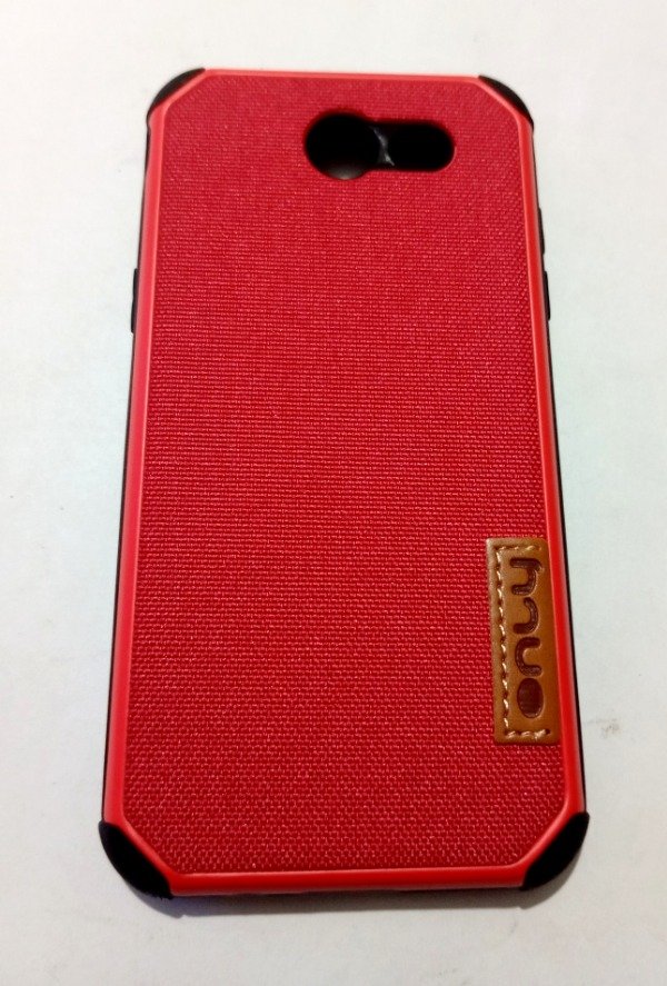 Producto - Funda Roja Textil para Samsung J3 Prime